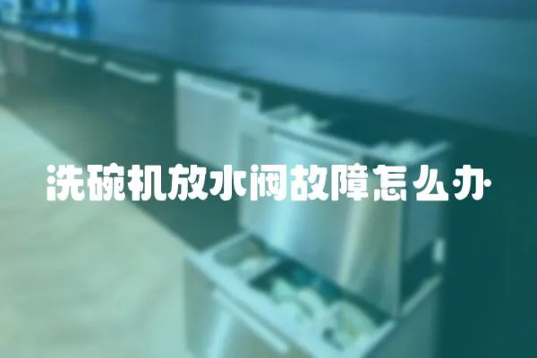 洗碗機放水閥故障怎么辦