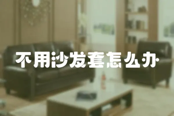 不用沙發套怎么辦