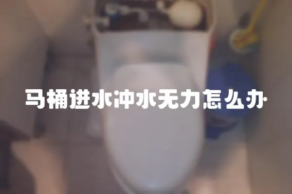 馬桶進水沖水無力怎么辦