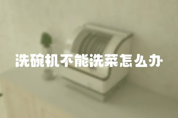 洗碗機不能洗菜怎么辦