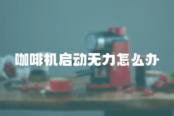 咖啡機啟動無力怎么辦