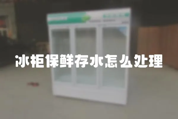 冰柜保鮮存水怎么處理