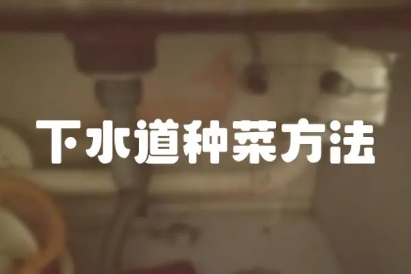 下水道種菜方法