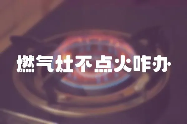 燃氣灶不點火咋辦