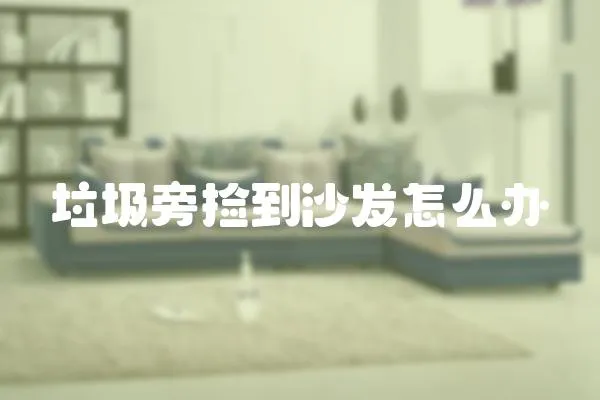 垃圾旁撿到沙發(fā)怎么辦