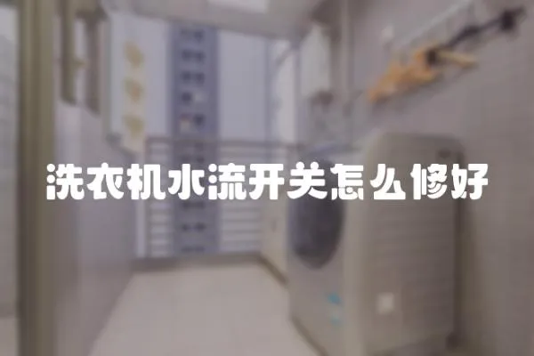 洗衣機水流開關怎么修好