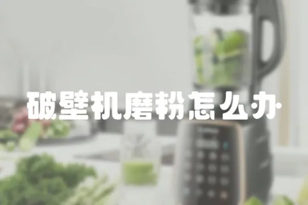 破壁機磨粉怎么辦