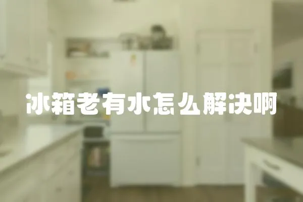 冰箱老有水怎么解決啊