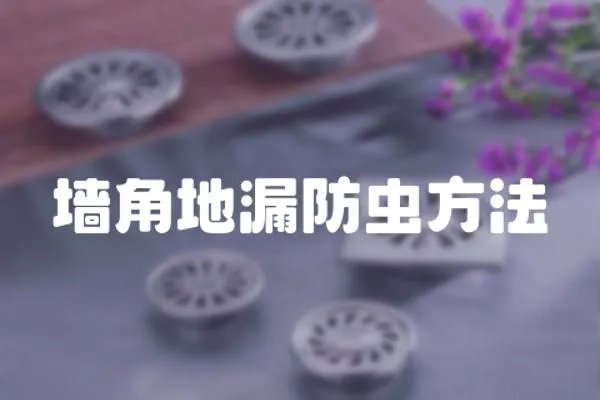 墻角地漏防蟲方法