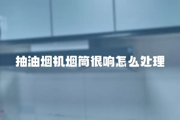 抽油煙機煙筒很響怎么處理