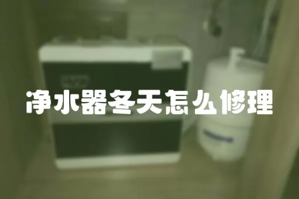 凈水器冬天怎么修理