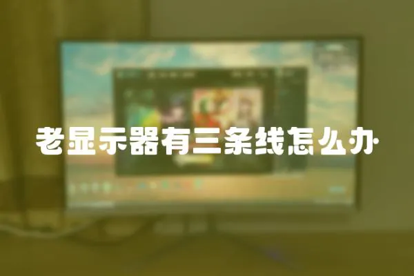 老顯示器有三條線怎么辦