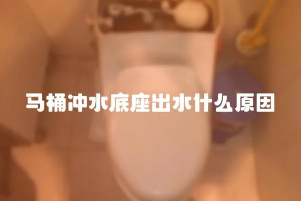馬桶沖水底座出水什么原因