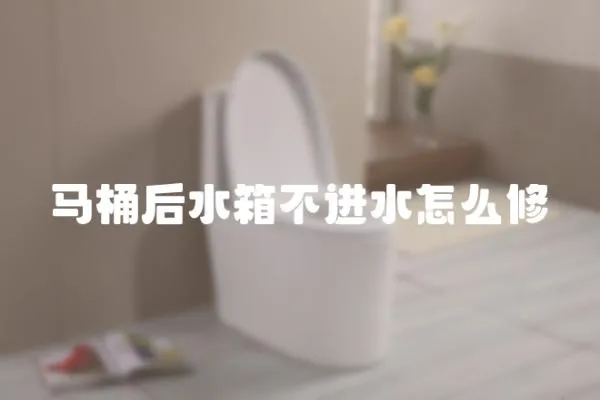 馬桶后水箱不進水怎么修