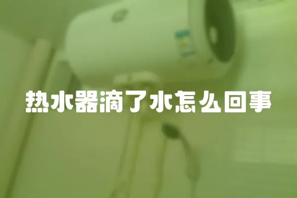熱水器滴了水怎么回事