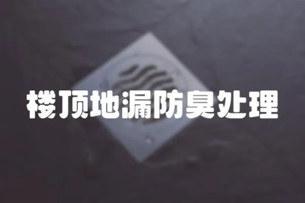 樓頂地漏防臭處理
