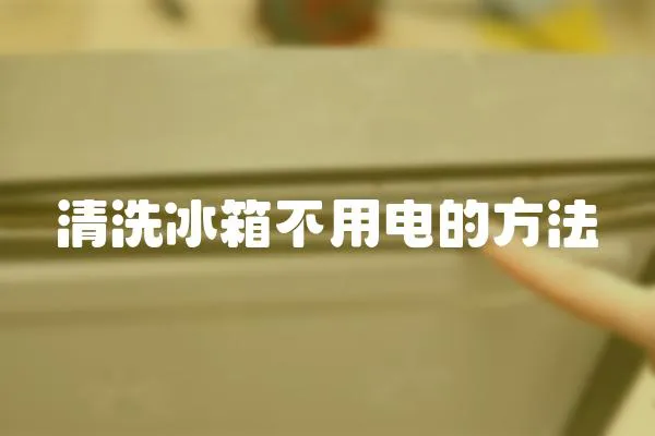 清洗冰箱不用電的方法