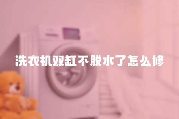 洗衣機(jī)雙缸不脫水了怎么修