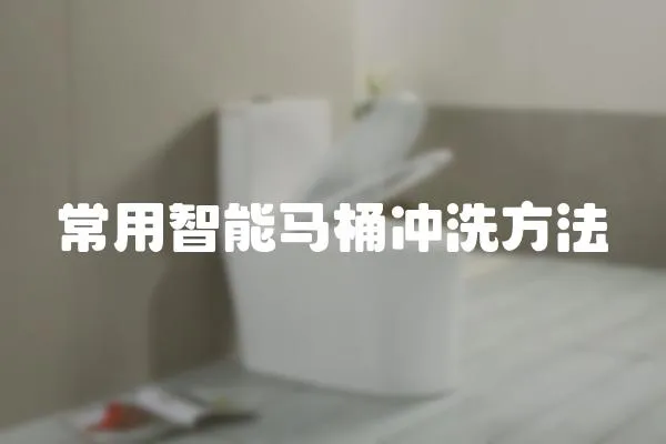 常用智能馬桶沖洗方法
