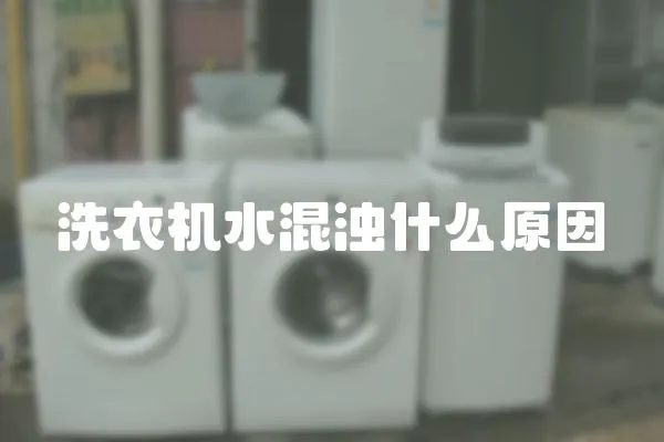 洗衣機(jī)水混濁什么原因