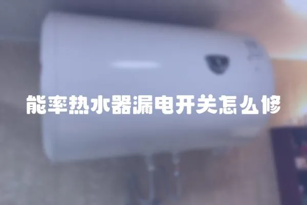 能率熱水器漏電開關怎么修