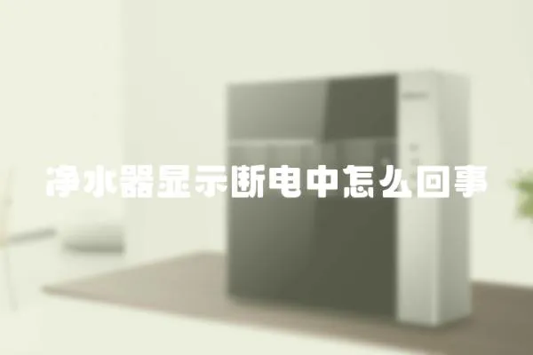 凈水器顯示斷電中怎么回事