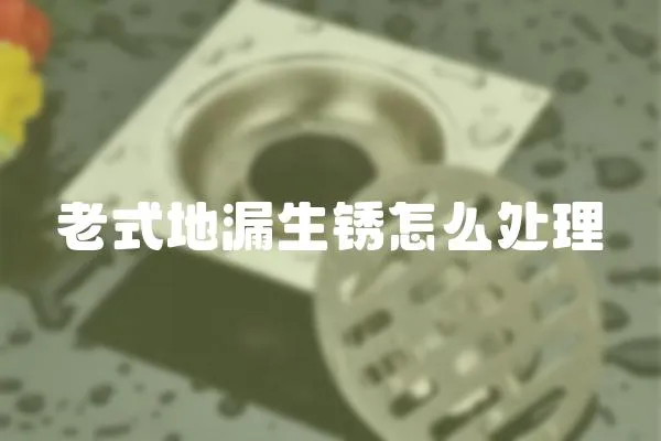 老式地漏生銹怎么處理