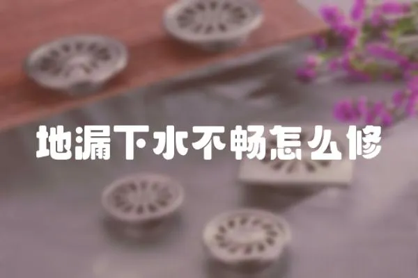 地漏下水不暢怎么修