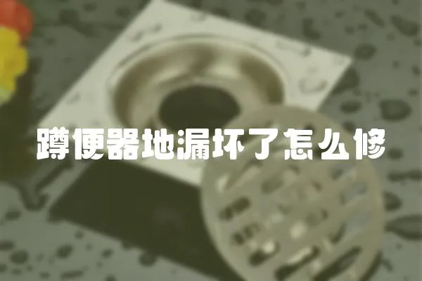蹲便器地漏壞了怎么修