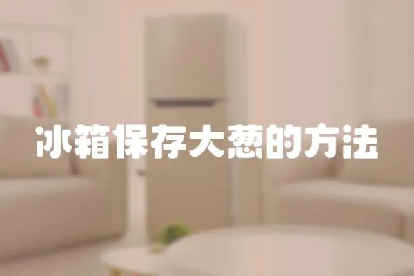 冰箱保存大蔥的方法