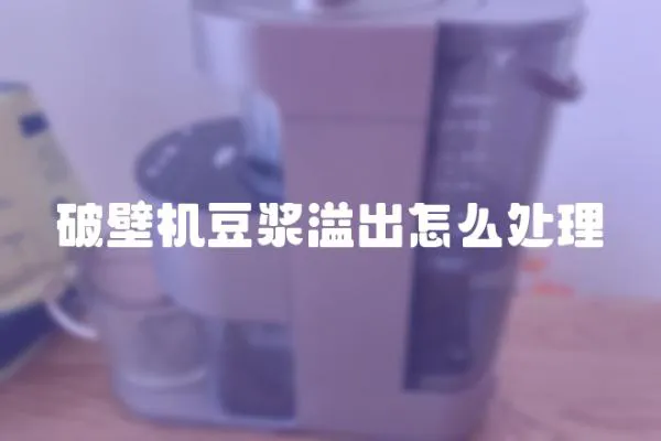 破壁機豆漿溢出怎么處理