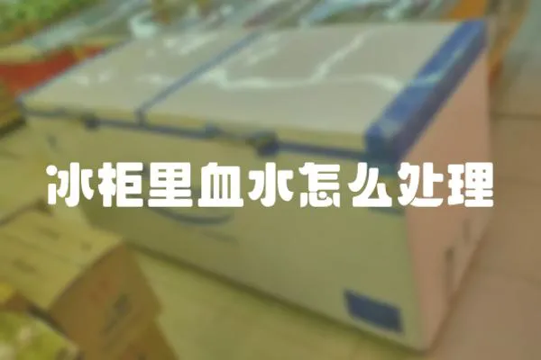 冰柜里血水怎么處理