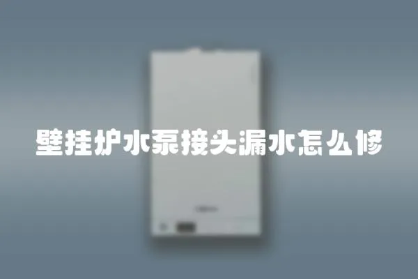壁掛爐水泵接頭漏水怎么修