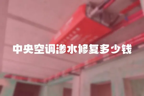 中央空調滲水修復多少錢