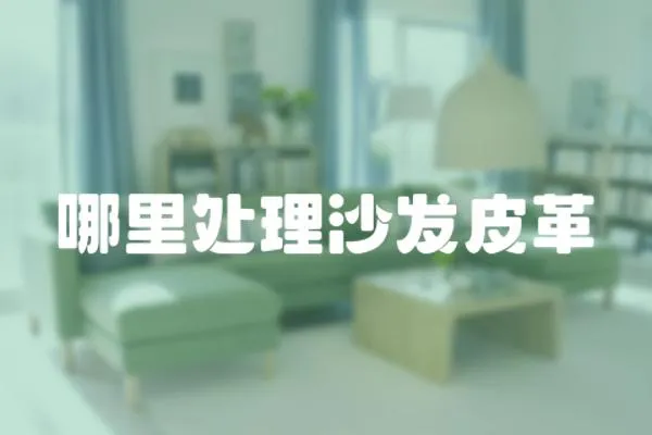 哪里處理沙發皮革