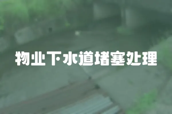 物業下水道堵塞處理