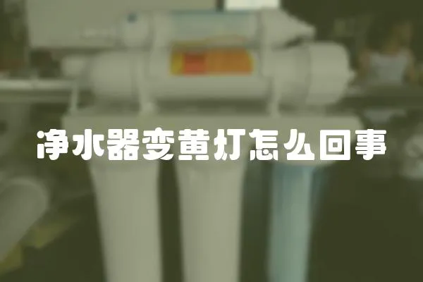 凈水器變黃燈怎么回事