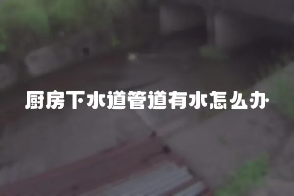 廚房下水道管道有水怎么辦