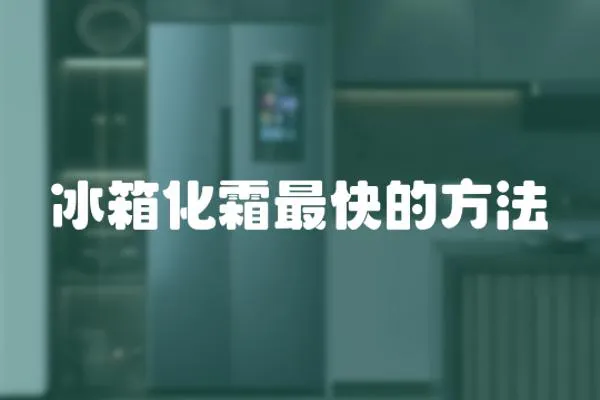 冰箱化霜最快的方法