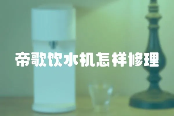 帝歌飲水機怎樣修理