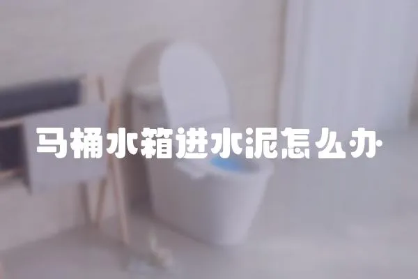馬桶水箱進(jìn)水泥怎么辦