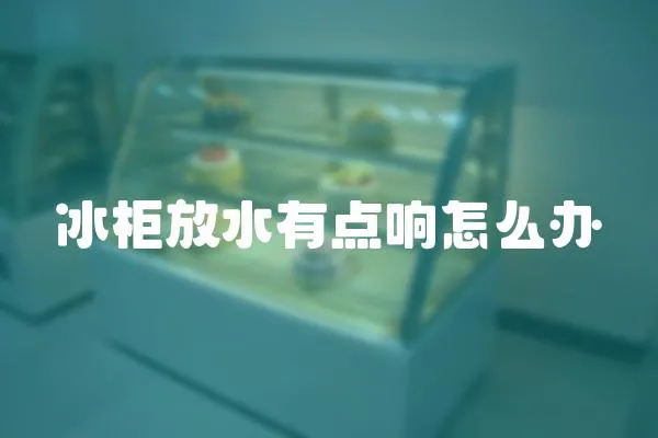 冰柜放水有點響怎么辦