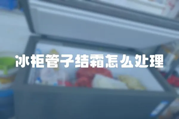 冰柜管子結霜怎么處理