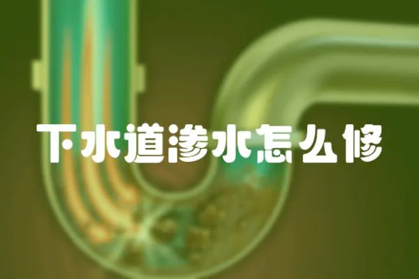 下水道滲水怎么修