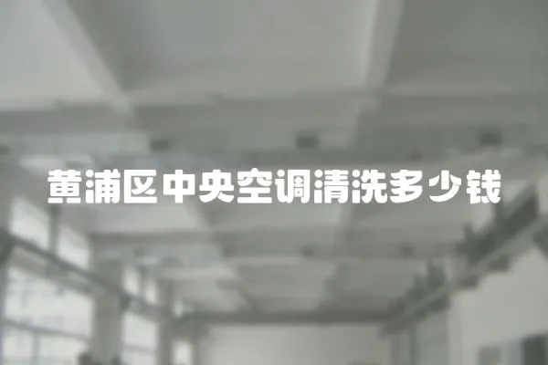 黃浦區(qū)中央空調(diào)清洗多少錢