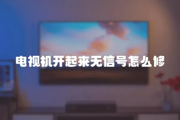 電視機開起來無信號怎么修