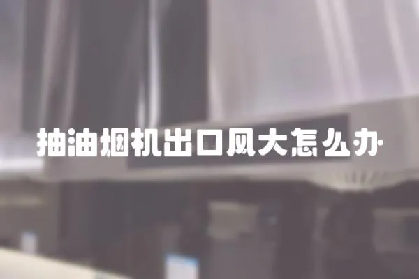 抽油煙機出口風大怎么辦