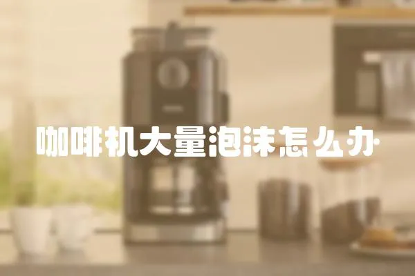 咖啡機大量泡沫怎么辦