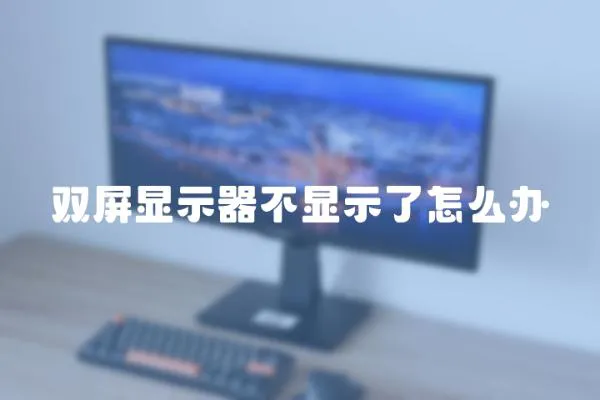 雙屏顯示器不顯示了怎么辦