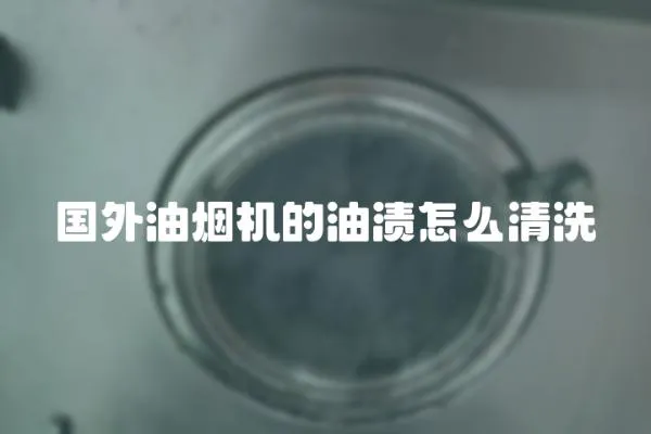 國外油煙機的油漬怎么清洗
